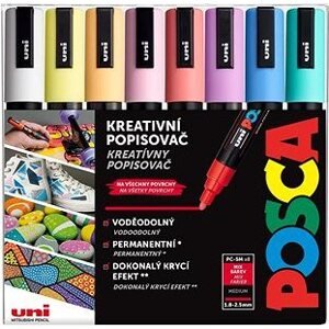 UNI Posca 5M 8 ks pastelové