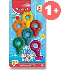 MAPED Baby Crayons, 6 farieb