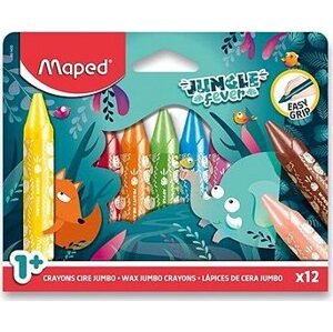 MAPED Jungle Fever Jumbo trojhranné, 12 farieb