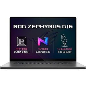 ASUS ROG Zephyrus G16 GU605CX-NEBULA104X Eclipse Gray kovový