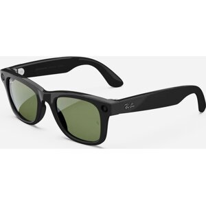 Meta RAY-BAN Meta Wayfarer (Standard) Smart Glasses - Shiny Black, G15 Green