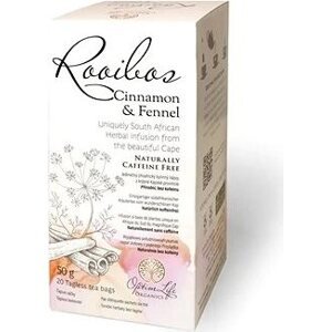 OptimLife Organics Čaj Rooibos so Škoricou a Feniklom 20× 2,5 g