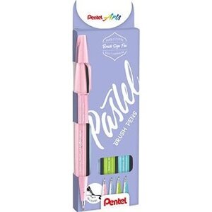 PENTEL Brush Sign Pen SES15P-4 – súprava 4 farieb