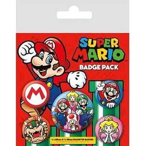 Super Mario: Figures – odznaky 5 kusov