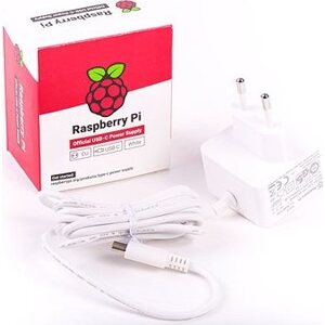 RASPBERRY PI 4 – 5 V/3 A biely