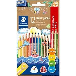 STAEDTLER Noris Jumbo trojhranné, 10 + 2 farby