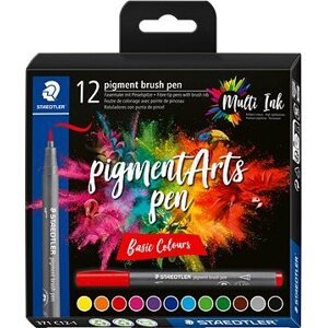 STAEDTLER 371 Brush marker Basic, 12 farieb