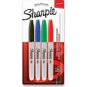 SHARPIE Fine, 4 základné farby
