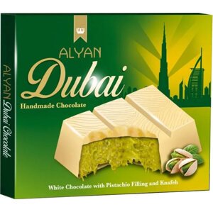Alyan Dubajská bílá čokoláda s pistáciovou náplní a kunafou 100 g