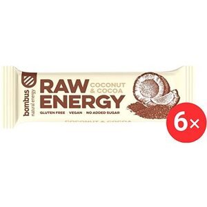 Bombus Raw Energy Coconut & Cocoa 6× 50 g
