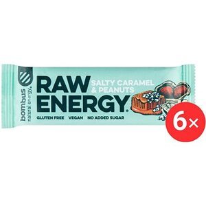 Bombus Raw Energy Salty karamel & peanuts 6× 50 g