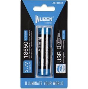 Wuben 18650 ABE3400R USB single
