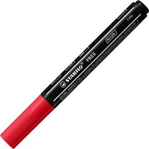 STABILO FREE Acrylic T300 2 – 3 mm, karmínový