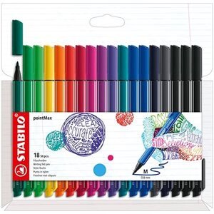 STABILO pointMax, nové farby, puzdro 18 ks