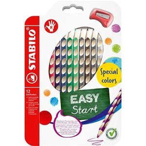 STABILO EASYcolors pre pravákov, špeciálne farby – súprava 12 farieb so strúhadlom