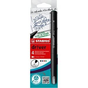 STABILO dr!ver fine – súprava 4 ks (zelený, červený, modrý, čierny)