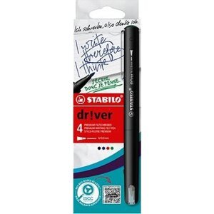 STABILO dr!ver medium – súprava 4 ks (zelený, červený, modrý, čierny)