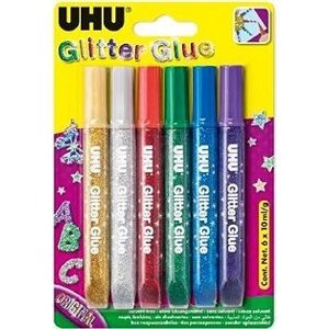 UHU Glitter Glue 6 × 10 ml Original