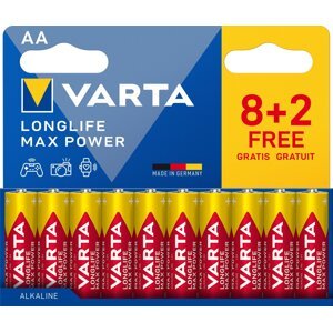 VARTA Longlife Max Power 8+2 AA (Plastic free Double Blister)