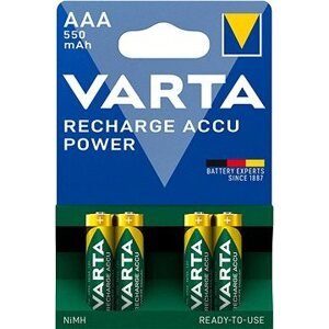 VARTA nabíjateľná batéria Recharge Accu Power AAA 550 mAh R2U 4 ks