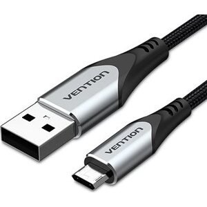 Vention Reversible USB 2.0 to Micro USB Cable 1m Gray Aluminum Alloy Type